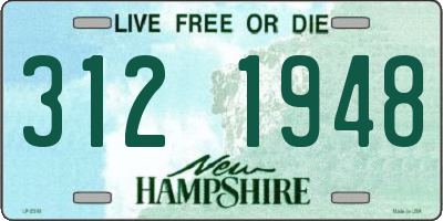 NH license plate 3121948