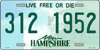 NH license plate 3121952