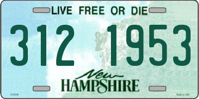 NH license plate 3121953
