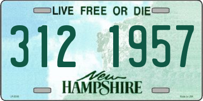 NH license plate 3121957