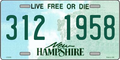 NH license plate 3121958