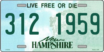 NH license plate 3121959