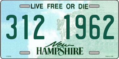NH license plate 3121962