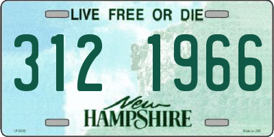 NH license plate 3121966