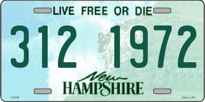 NH license plate 3121972