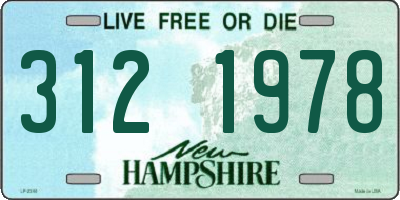 NH license plate 3121978