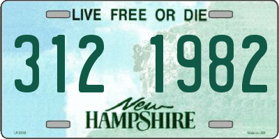 NH license plate 3121982