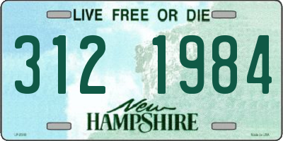 NH license plate 3121984