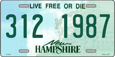 NH license plate 3121987