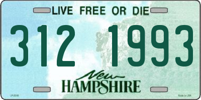 NH license plate 3121993