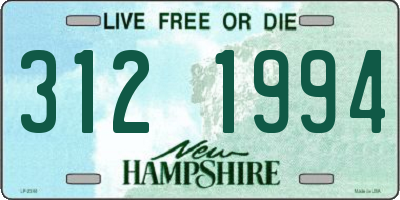 NH license plate 3121994