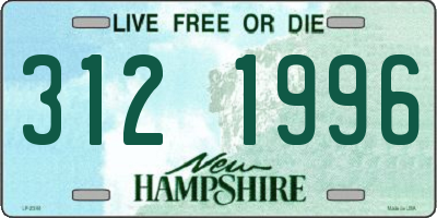 NH license plate 3121996