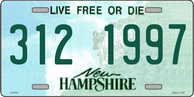 NH license plate 3121997