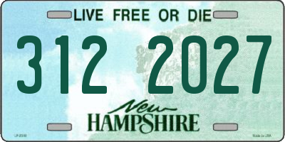 NH license plate 3122027