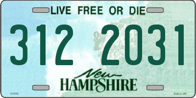 NH license plate 3122031