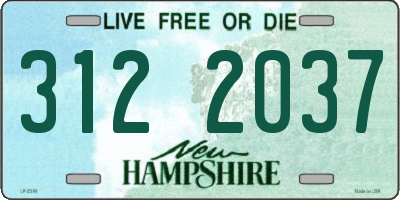 NH license plate 3122037
