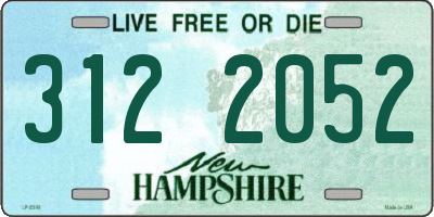 NH license plate 3122052