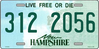 NH license plate 3122056