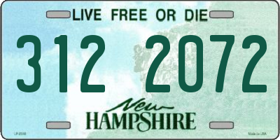 NH license plate 3122072