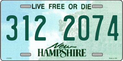NH license plate 3122074