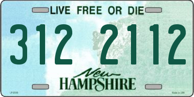 NH license plate 3122112
