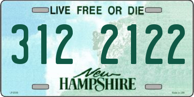 NH license plate 3122122