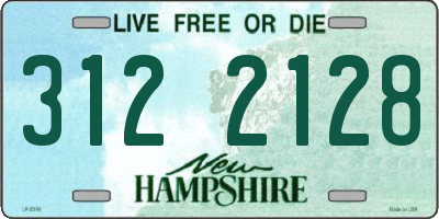 NH license plate 3122128