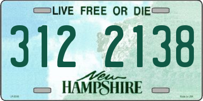 NH license plate 3122138