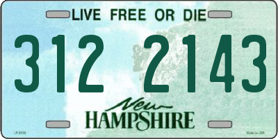 NH license plate 3122143