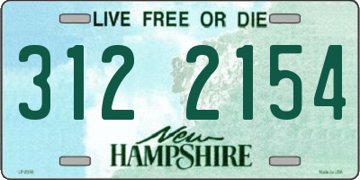 NH license plate 3122154