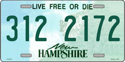 NH license plate 3122172