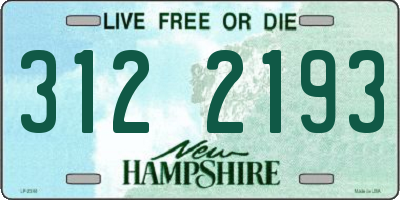 NH license plate 3122193