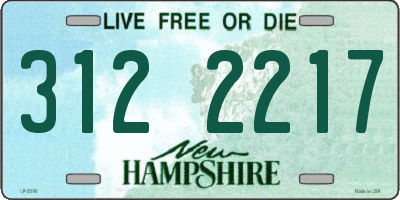 NH license plate 3122217