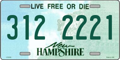 NH license plate 3122221