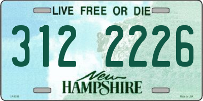 NH license plate 3122226