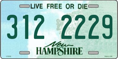 NH license plate 3122229