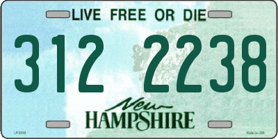 NH license plate 3122238