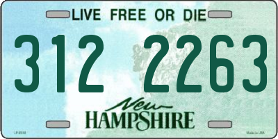 NH license plate 3122263