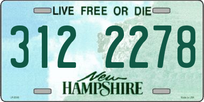 NH license plate 3122278
