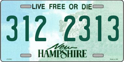 NH license plate 3122313