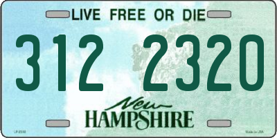 NH license plate 3122320