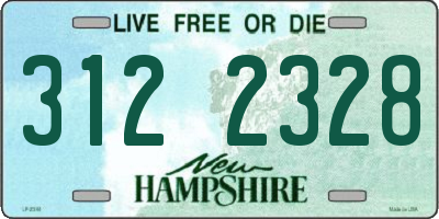 NH license plate 3122328