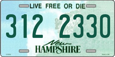 NH license plate 3122330