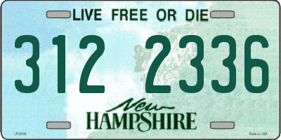 NH license plate 3122336