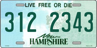 NH license plate 3122343