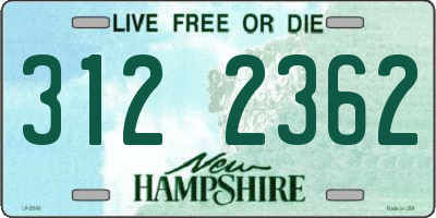 NH license plate 3122362