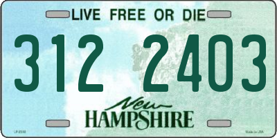 NH license plate 3122403