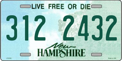 NH license plate 3122432