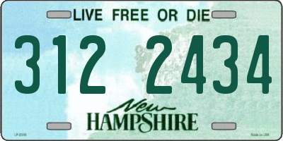 NH license plate 3122434