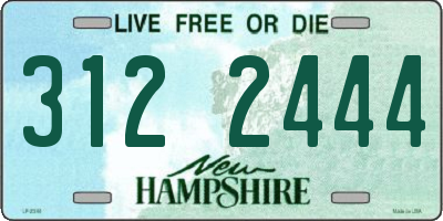NH license plate 3122444